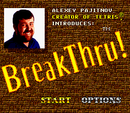 BreakThru! (USA) Title Screen